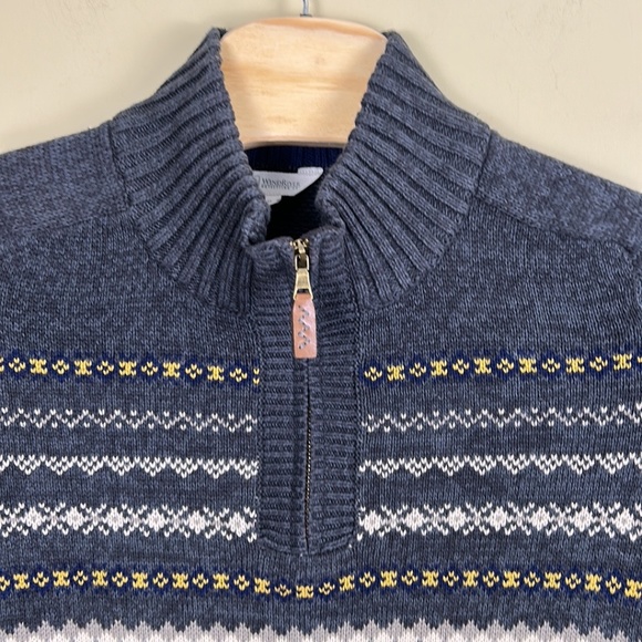 WindRiver Men’s 1/4 zip argyle knit sweater size large - Picture 2 of 8